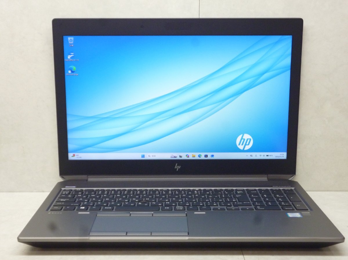 ☆1円☆第9世代☆HP☆ZBook15 G6☆Core i7 2.60GHz/16GB/SSD120GB/高解像度1920×1080/Quadro T1000/無線/Bluetooth/カメラ/Office/Win11☆拍卖