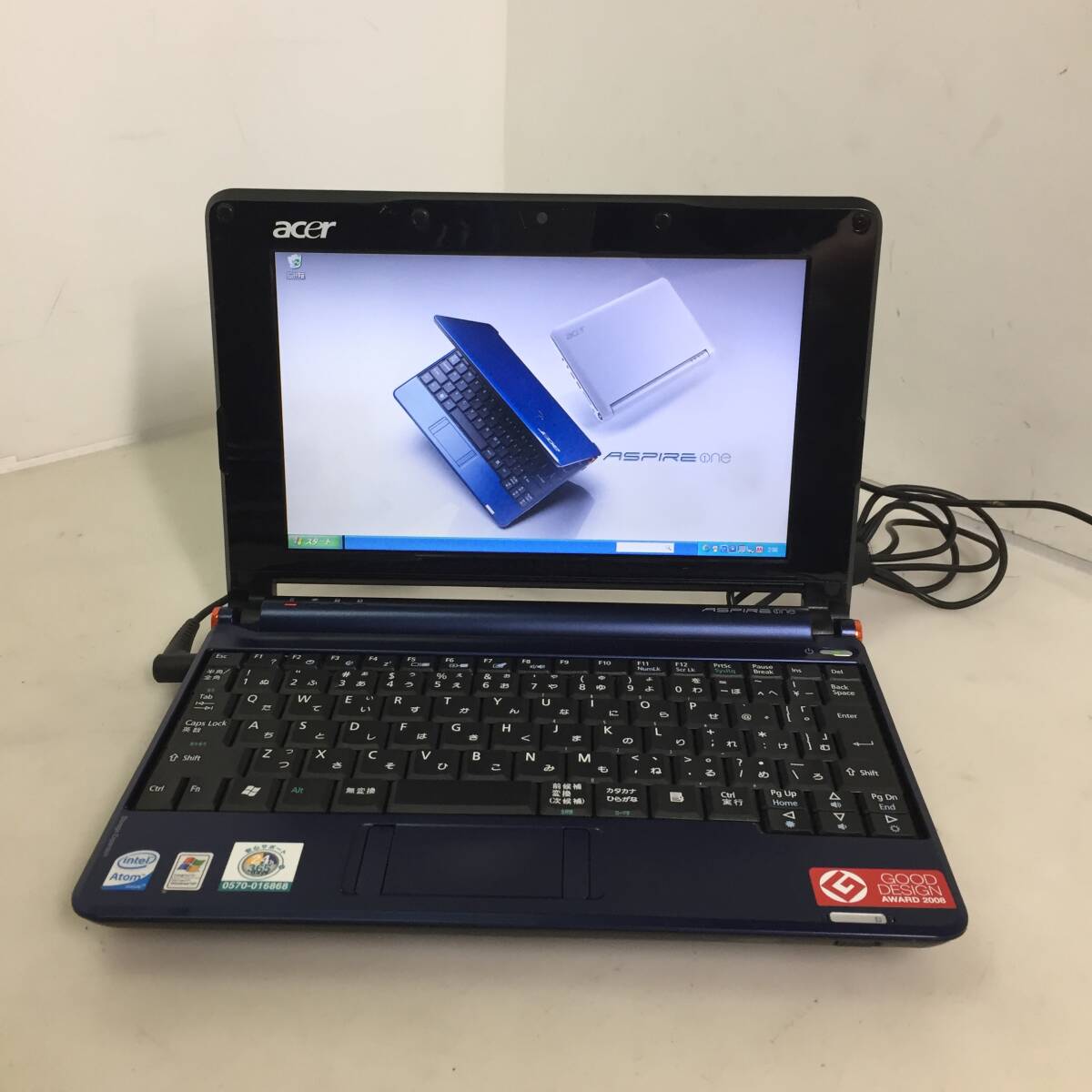 即決◇acer Aspireone ZG5 ノートPC Atom N270 1.60GHz 1GB/160GB Win XP【部品取りに/ジャンク品】拍卖