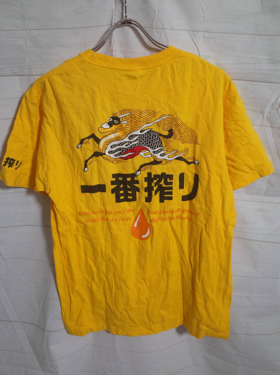 メンズ pn998 KIRIN キリン 麒麟 一番搾り 半袖 Tシャツ L イエロー 黄 ネコポス可拍卖