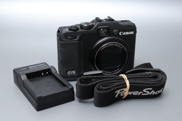 NY647. Canon キヤノン PowerShot G15 コンパクトデジタルカメラ 動作品 F1.8-2.8 28-140mm相当 光学5倍ズーム拍卖
