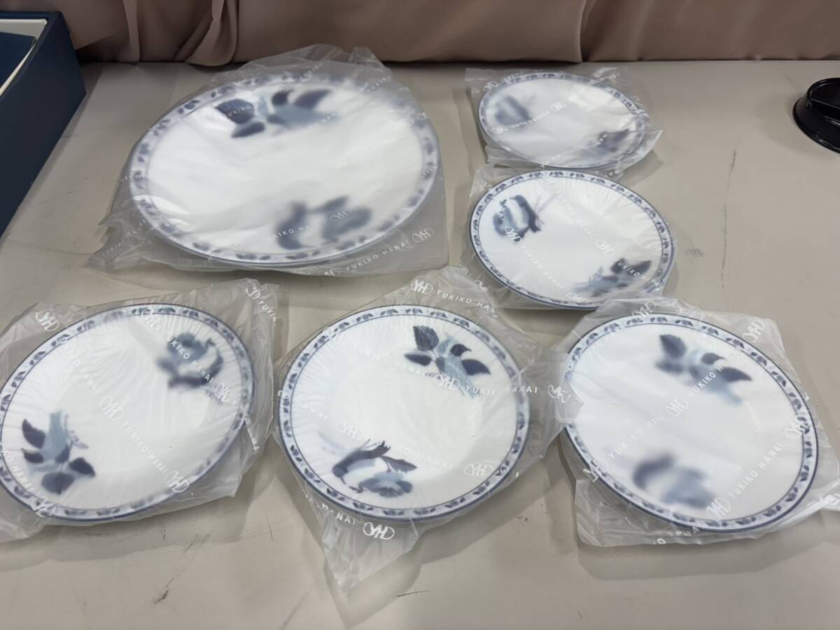 飾器 YUKIKO HANAI 大皿1枚 小皿5枚 プレート 鳥模様 キッチン用品 洋食器拍卖