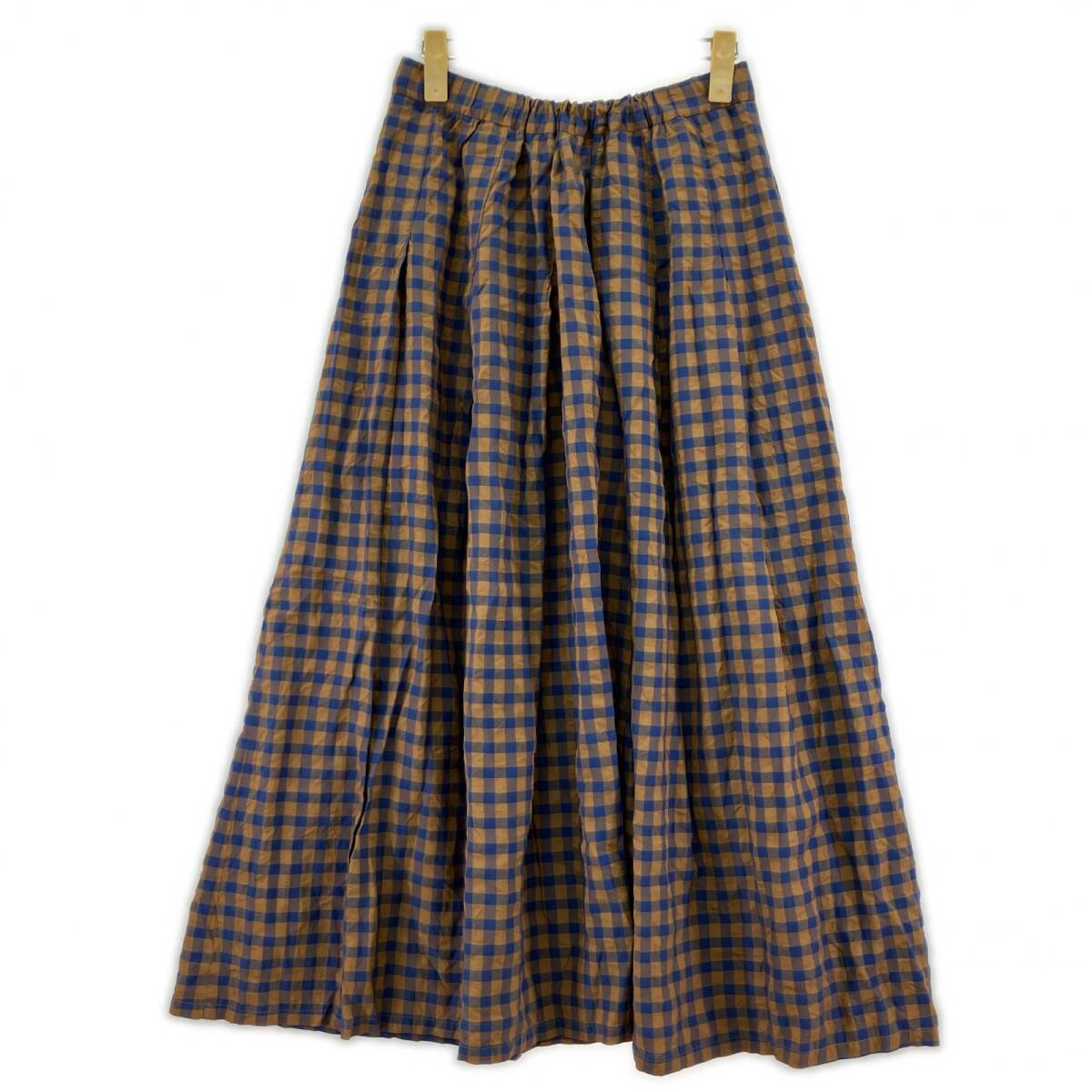 IENA イエナ タータンチェック スカート size36/ブルー×ブラウン×ベージュ拍卖