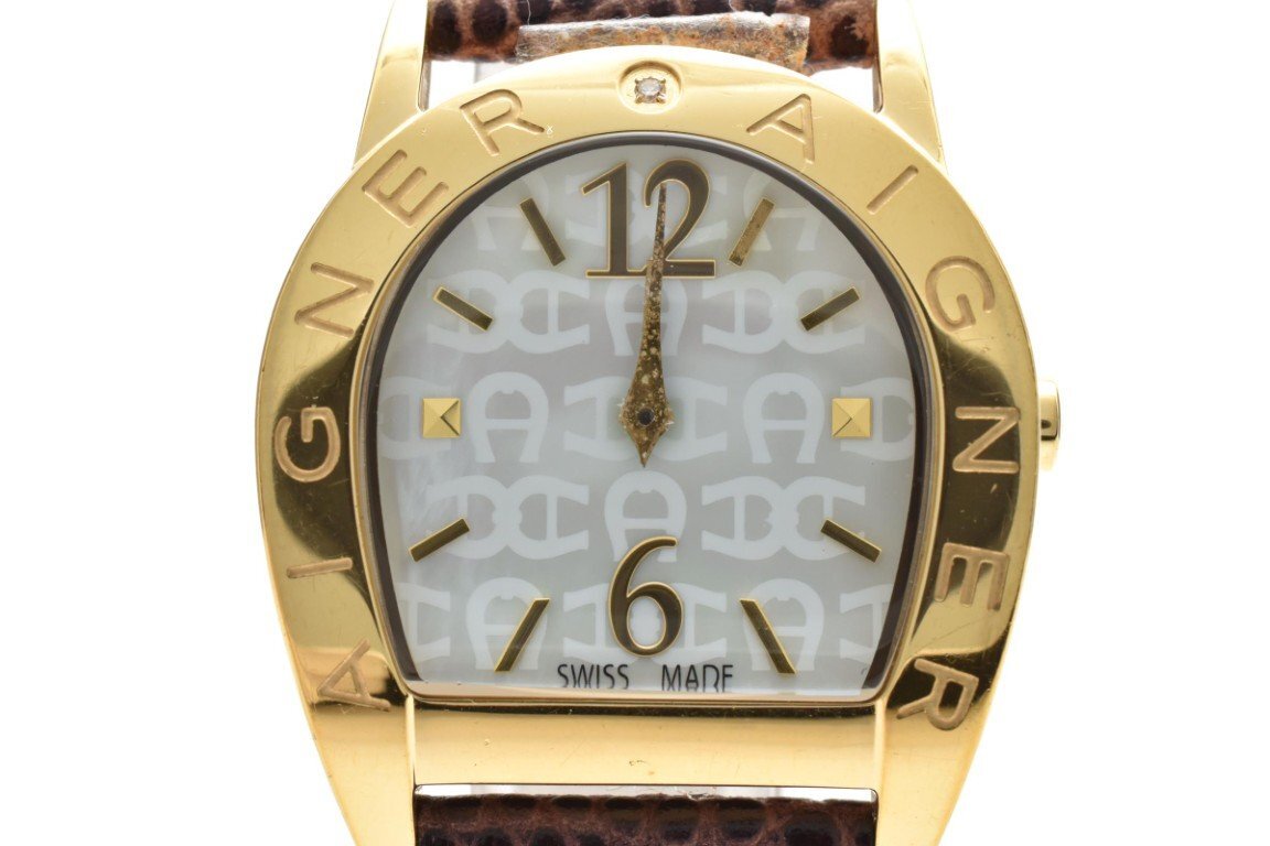 AIGNER アイグナー A32200 ホワイト 3針 ラウンド ステンレス 3BAR Quartz レディース 腕時計拍卖