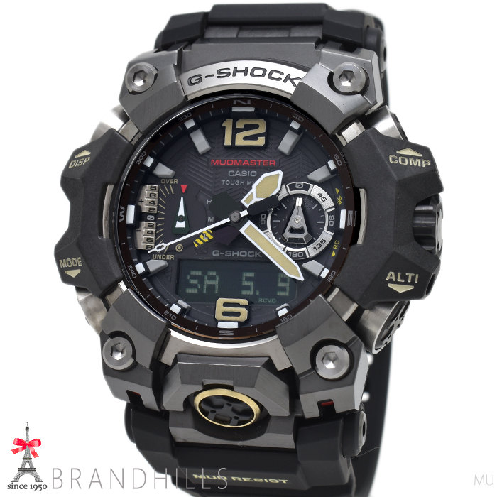 カシオ G-SHOCK 腕時計 メンズ マッドマスター ソーラー電波 モバイルリンク 樹脂 SS GWG-B1000-1AJF CASIO 極美品拍卖