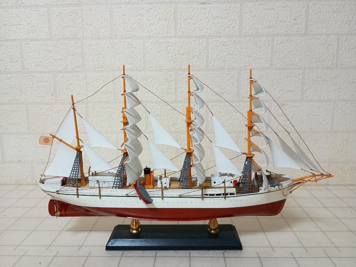 394■1/300 日本丸 金属製 帆船模型 三井金属工芸 ? アンティーク 置物 完成品 ジャンク現状品拍卖