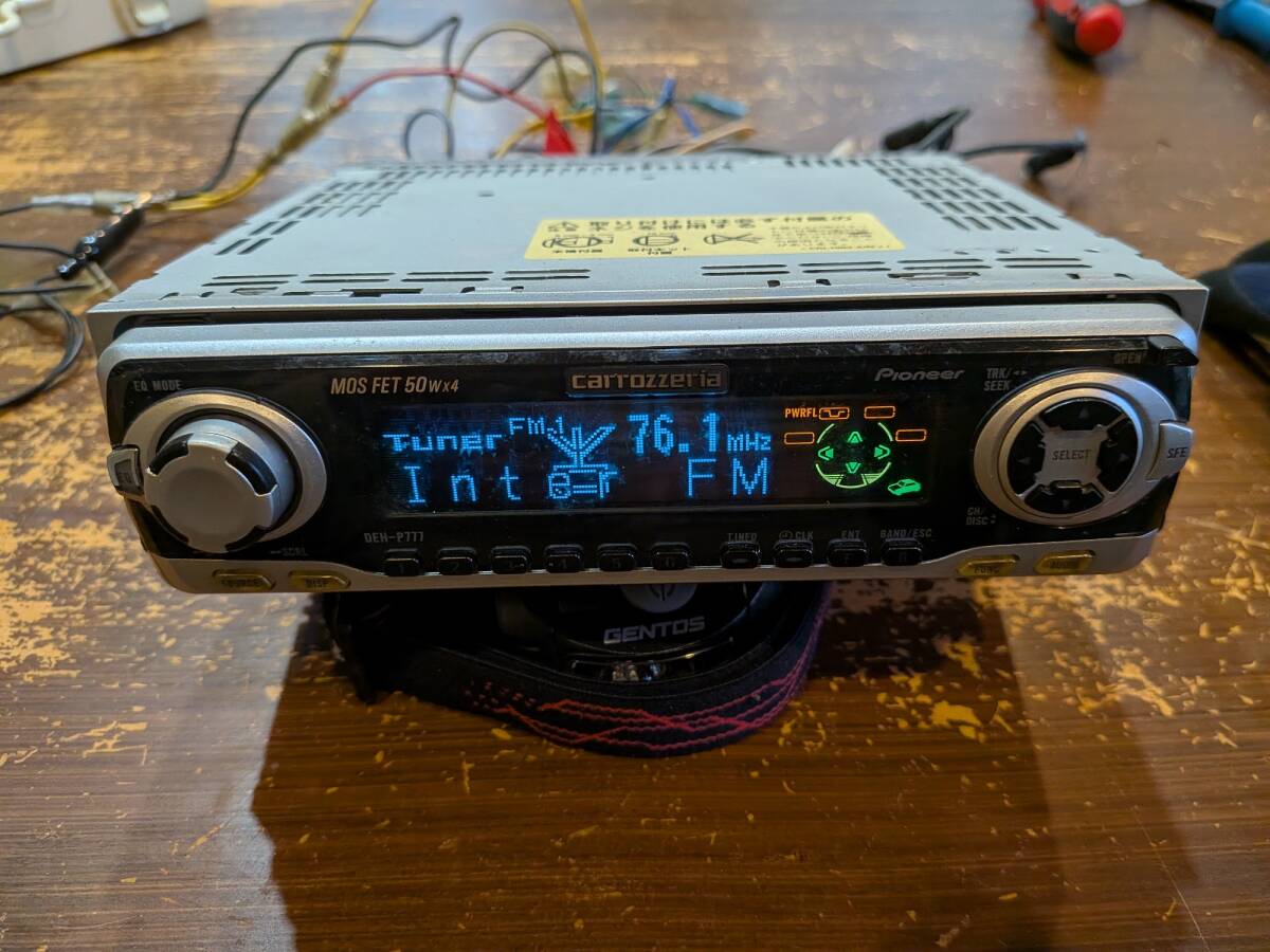 carrozzeria Pioneer カロッツェリア DEH-P777 マルチCD/MDコントロールCDチューナーアンプ 当時もの ジャンク拍卖