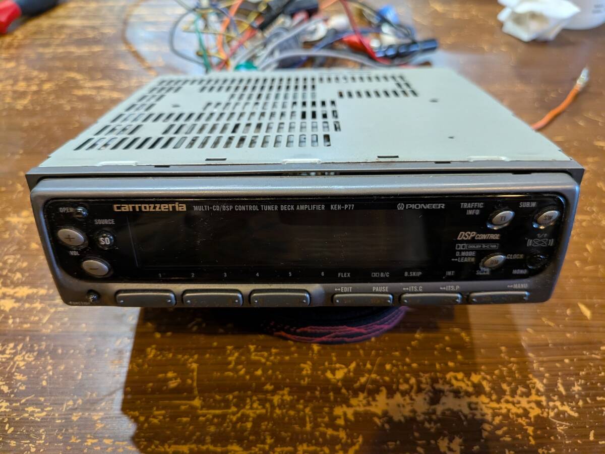 carrozzeria Pioneer カロッツェリア KEH-P77 マルチカセット/DSPコントロールチューナーデッキアンプ 当時もの ジャンク拍卖
