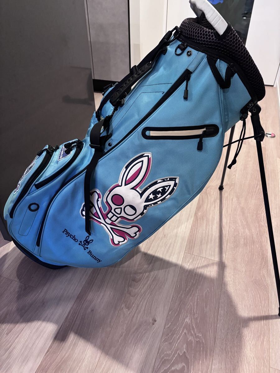 Psycho Bunny サイコバニー スタンドキャディバッグ ティファニーブルー フードカバー未使用です拍卖