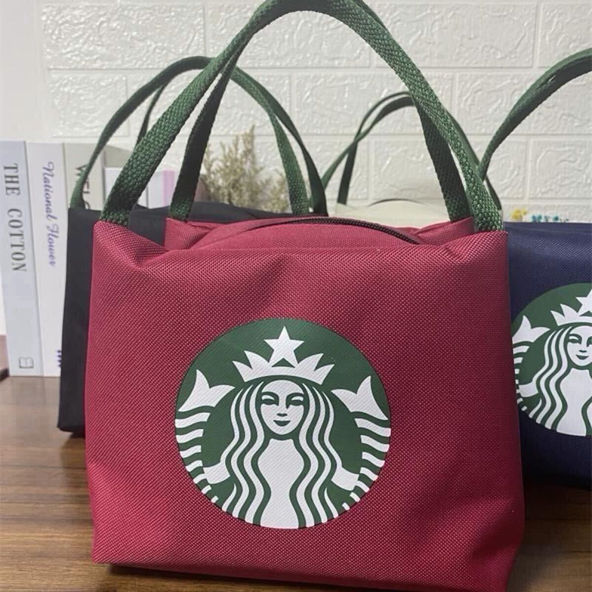 新品 海外スターバックス 弁当入れ 保冷バッグ 手提げバッグ ブラック 男女兼用 ハンドバック 大容量 ランチバッグ 黒拍卖
