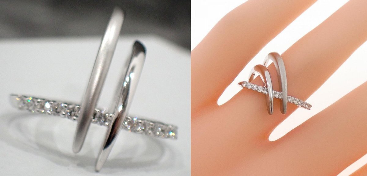 保証書付き 新品同様 超美品 カラッチ KARATI K18WG 18金 メンズ ダイヤリング 0.51ct リング ダイヤ 12.5g 23号 ダイヤモンド 2124拍卖