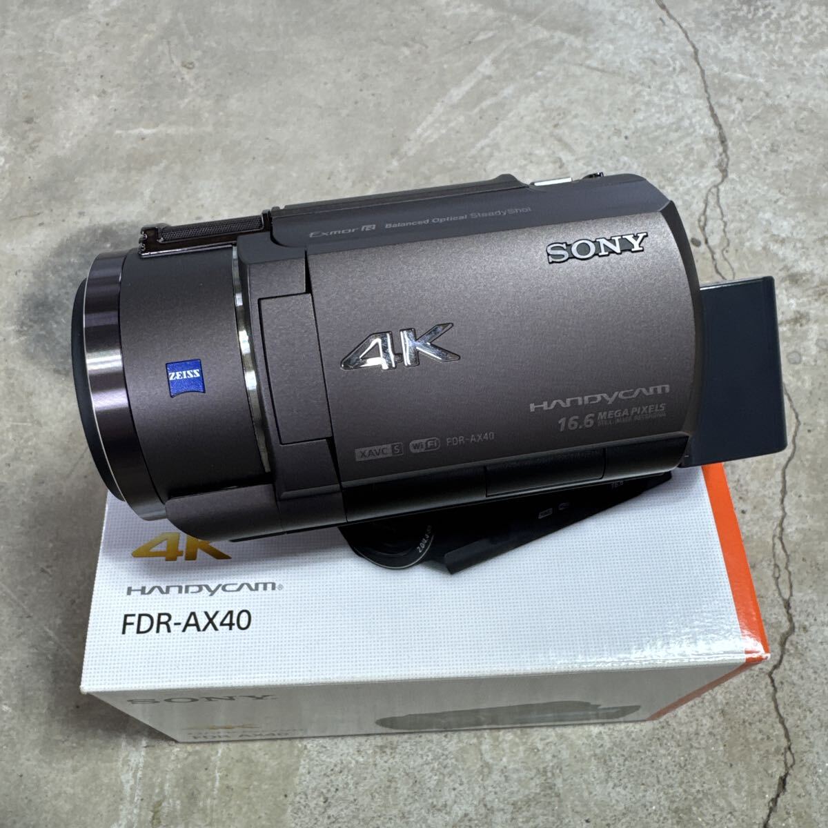 【新潟発】美品1円スタート SONY FDR-AX40 ハンディカム 4K ビデオカメラ ブロンズブラウン 使用回数極わずか拍卖