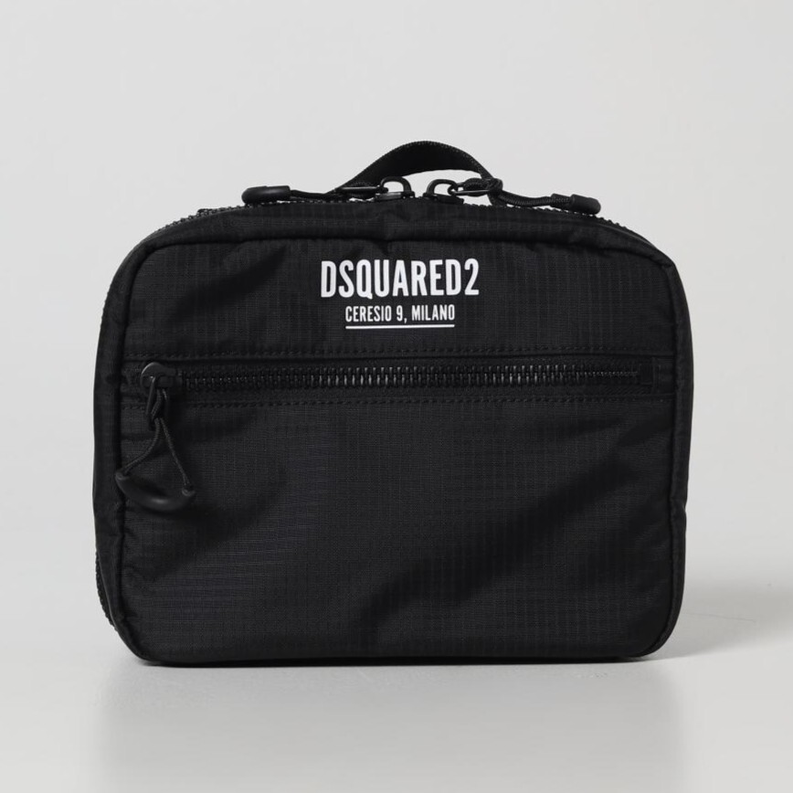 新品◆DSQUARED2◆ナイロンハンドバッグ◆普段使いに! CERESIO 9 ナイロン ポーチ ブラック ガジェットポーチ◆ディースクエアード拍卖