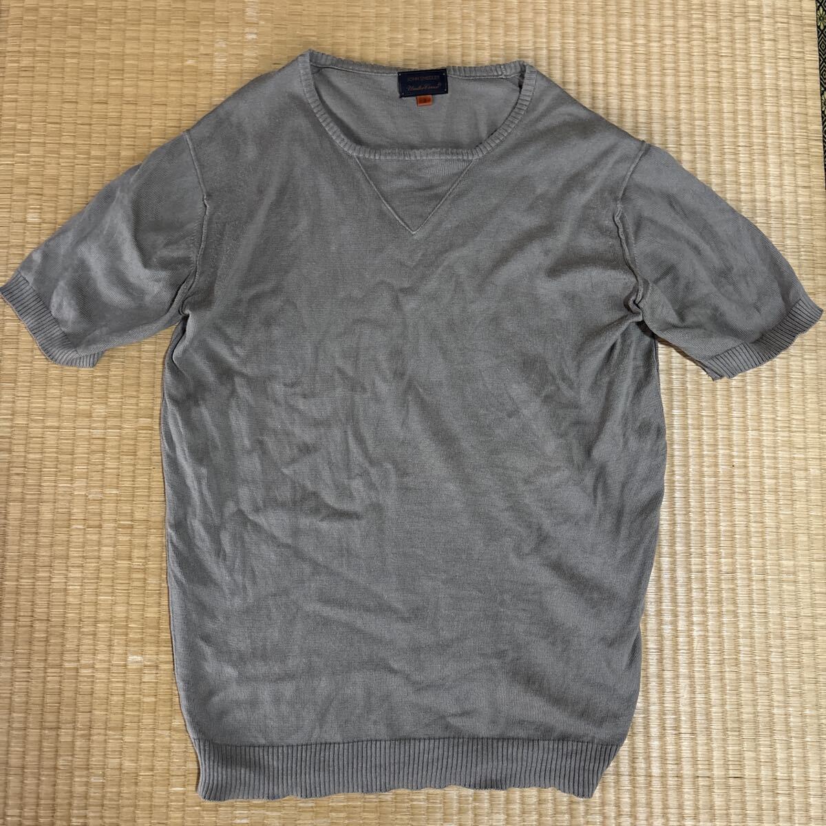アンダーカバー x ジョンスメドレー コラボ インサイドアウト 半袖 コットン ニット 3カーキベージュ レア JOHN SMEDLEY拍卖