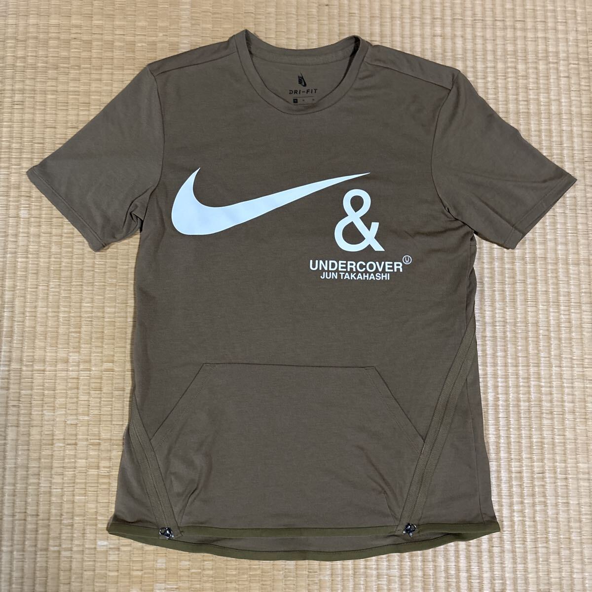 5回着用 アンダーカバー x NIKE コラボ gyakusou ロゴ Tシャツ Mカーキ レア undercover拍卖