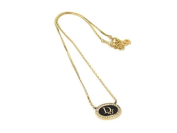 1円 ■美品■ ChristianDior クリスチャンディオール ヴィンテージ ネックレス ペンダント アクセサリー レディース ゴールド系 FZ2697拍卖