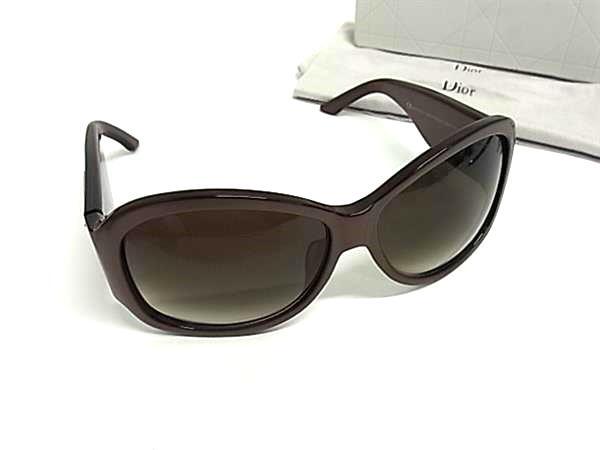 1円 ■美品■ ChristianDior クリスチャンディオール N3D02 サングラス メガネ 眼鏡 レディース ブラウン系 FZ2725拍卖