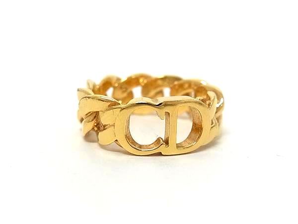 1円 ■美品■ ChristianDior クリスチャンディオール ダンスーズ エトワール リング アクセサリー サイズ S (約10号) ゴールド系 HA2394拍卖