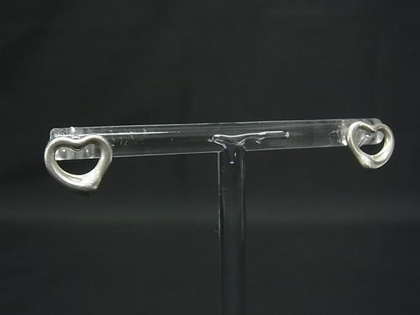 1円 ■美品■ TIFFANY&Co ティファニー エルサペレッティ オープンハート SV925 ピアス アクセサリー シルバー系 HA7188拍卖