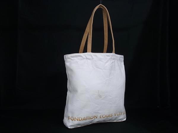 1円 LOUIS VUITTON ルイヴィトン フォンダシオン パリ 美術館限定 トートバッグ ショルダー 肩掛け レディース メンズ ホワイト系 BQ4929拍卖