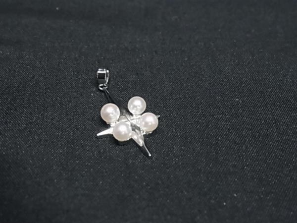 1円 ■美品■ MIKIMOTO ミキモト 本真珠 アコヤ真珠 パール 約4mm SV925 ネックレストップ ペンダントトップ シルバー系 HA7638拍卖