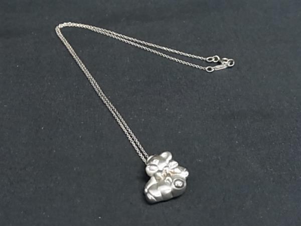 1円 TIFFANY&Co ティファニー SV925 テディベア くま クマ ネックレス ペンダント アクセサリー レディース シルバー系 HA6071拍卖