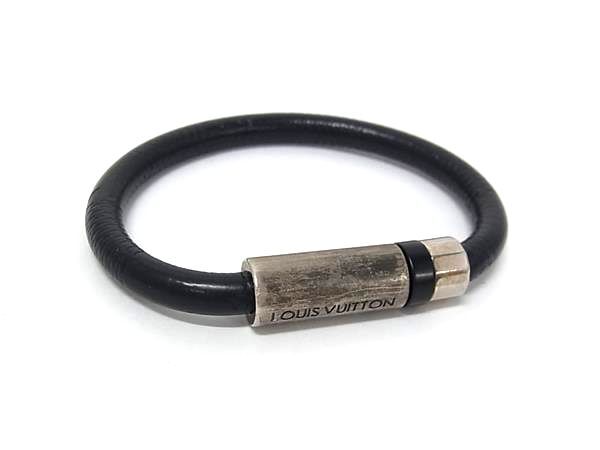 1円 ■美品■ LOUIS VUITTON ルイヴィトン M6647E ダミエアンフィニ ブラスレ コンポジット ブレスレット アクセサリー ブラック系 FX6191拍卖