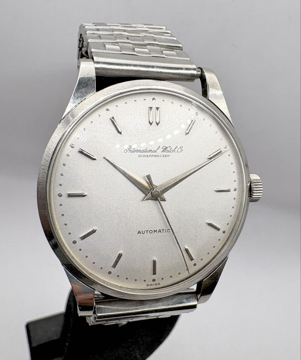 【稼働】IWC インターナショナル ウォッチカンパニー c.853 魚リューズ 自動巻き メンズ 腕時計 3針 SS AT SCHAFFHAUSEN オールドインター拍卖