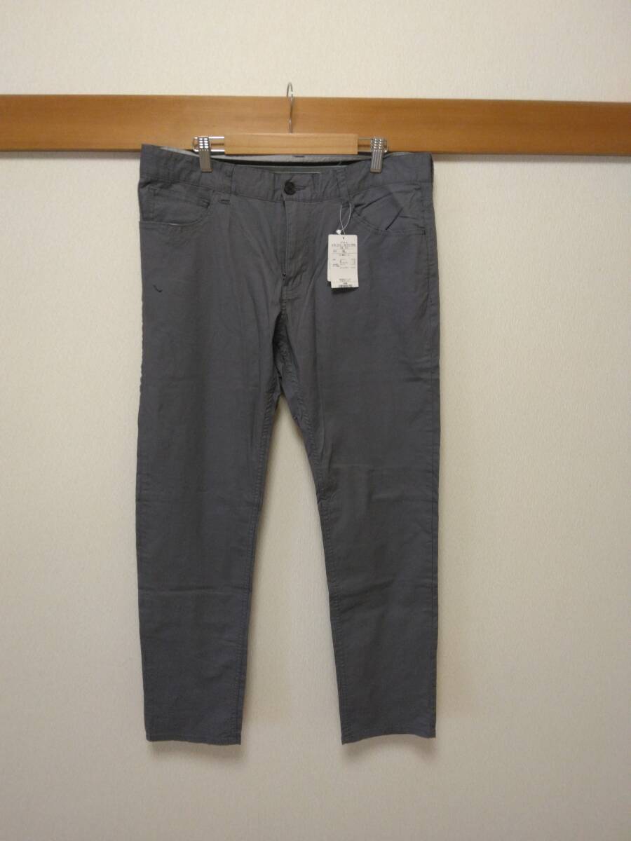 新品ワールドTHE SHOP TK TAKEO KIKUCHIタケオキクチ綿麻混ストレッチパンツ麻伸涼楽グレーXL春夏616-78685拍卖