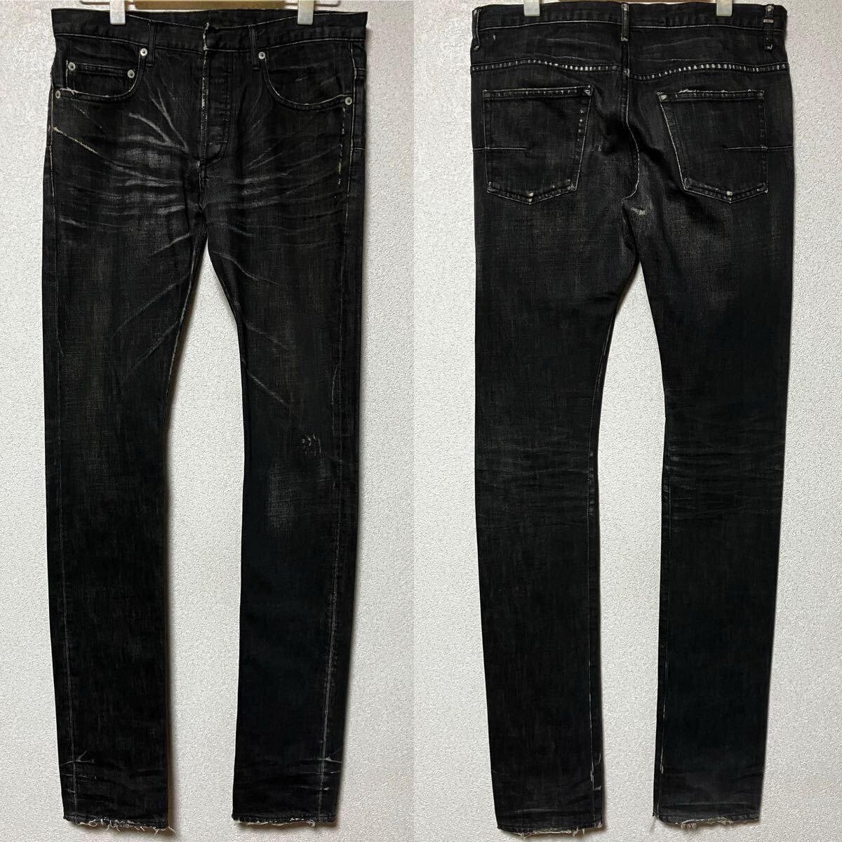 ディオールオム 2003 03SS 爪痕 スリムストレート デニム ジーンズ 44 Dior HOMME 正規品拍卖