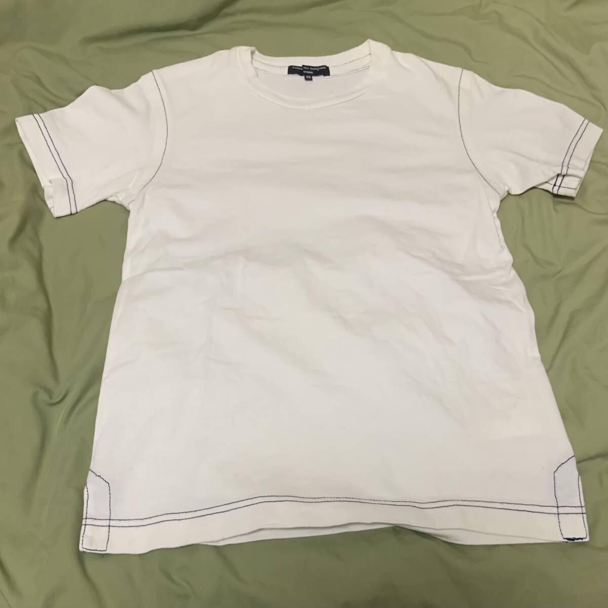 COMME des GARCONS HOMME! ステッチ! 半袖TEE! Tシャツ! カットソー! 白TEE! コム デ ギャルソン オム! HH-T001! AD 2011! SIZE XS拍卖