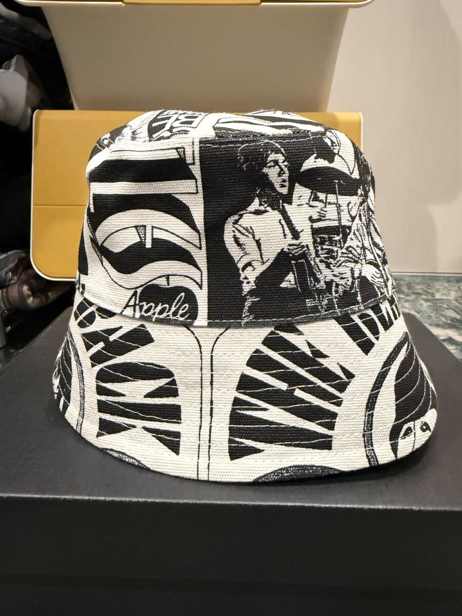 送料無料 中古美品 THE BEATLES × STELLA McCARTNEY ステラ・マッカートニー×ザ ビートルズ バケットハット 柄物 56cm イタリア製拍卖
