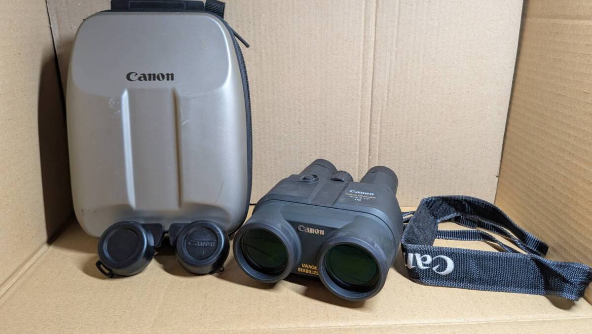 ●通電のみ確認済●Canon キャノン 防振 双眼鏡 15x45 IS 4.5° UD Image Stabilizer イメージ スタビライザー 手ブレ補正機能 純正ケース拍卖