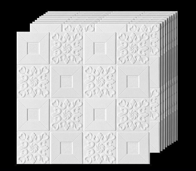 極美品☆新品、未使用★20枚 70cm×70cm 背景壁 3D立体レンガ模様壁紙 防水 汚い防止 カビ防止 エコ素材拍卖