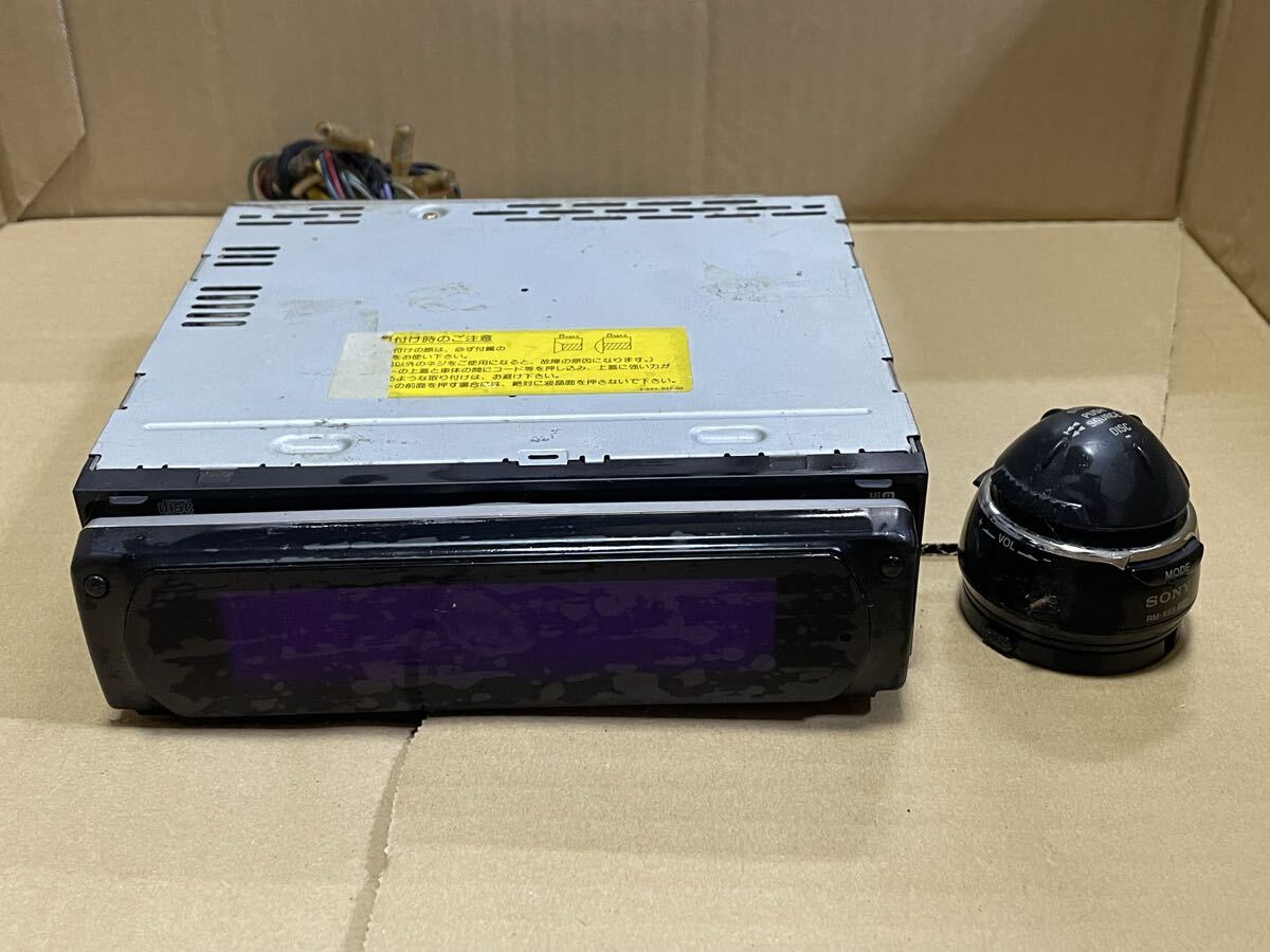 SONY CDX-C8000X CDプレーヤー RM-X6S ワイヤレス ロータリーコマンダー ソニー 当時物 動作未確認 ジャンク 現状品 5247-80拍卖
