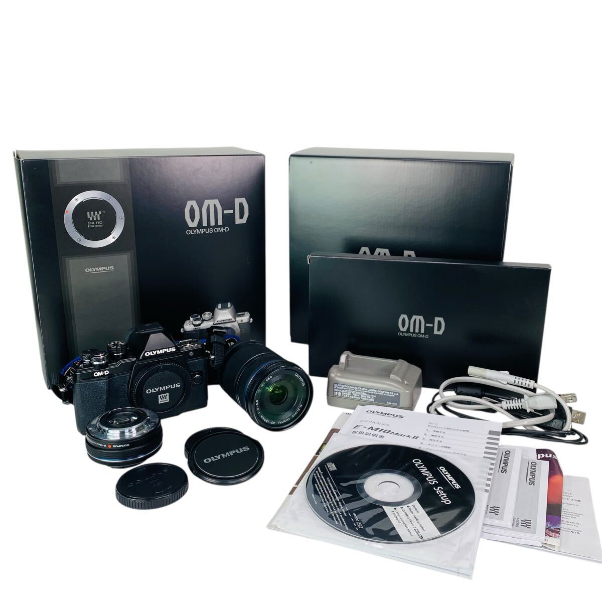 【動作確認済】OLYMPUS オリンパス OM-D E-M10 Mark II ダブルレンズキット ミラーレス一眼カメラ Y26043002拍卖