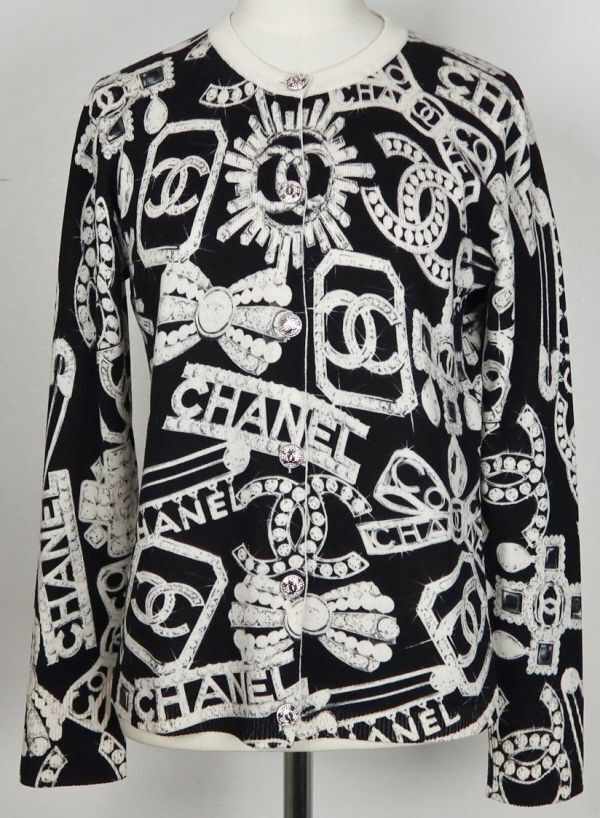 23N CHANEL Coco Neige cashmere cardigan sweater シャネル カシミヤ ニット カーディガン c0597拍卖
