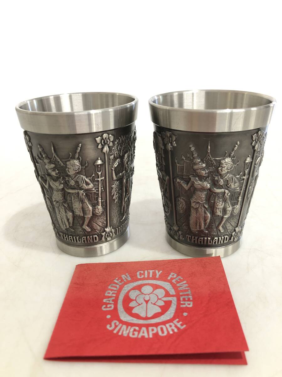 HB6856 Garden City Pewter ガーデンシティピューター シンガポール 錫製 カップ ペア タンブラー 拍卖