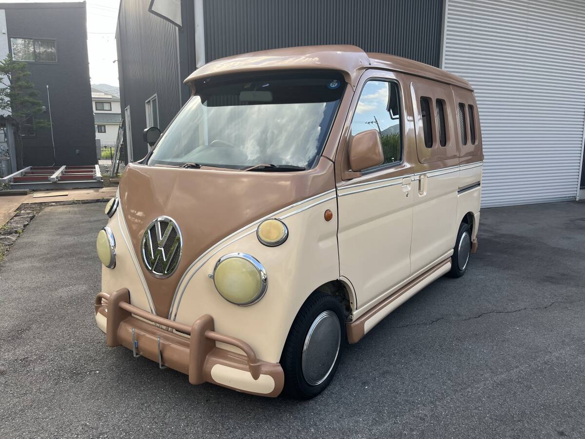売り切り ワーゲンバス仕様 キッチンカー キャンピングカー レストアベース 軽自動車 64,000キロ ハイゼットカーゴ 拍卖