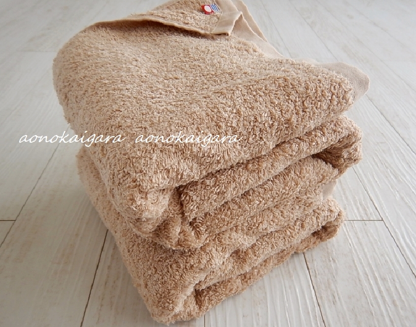 新品●今治タオル●ふわふわ●柔らか●ストライプ柄●バスタオル2枚●モカブラウン系拍卖