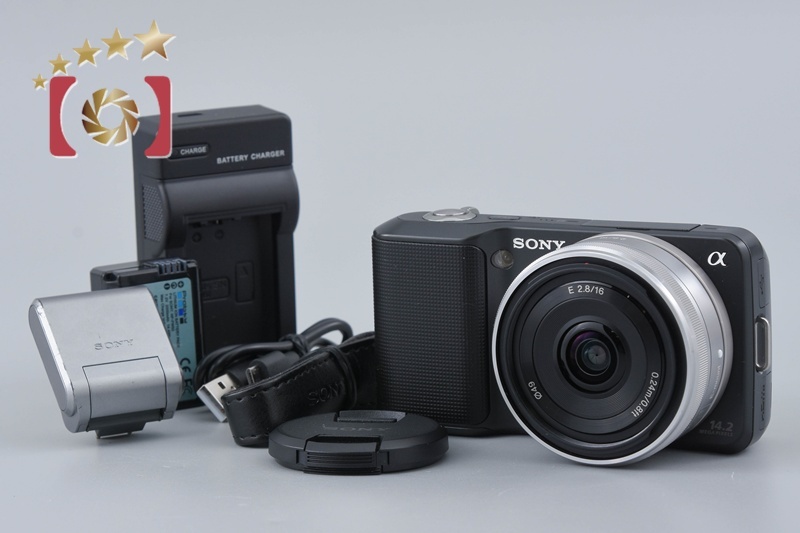 【中古】SONY ソニー α NEX-3 薄型広角レンズキット ブラック拍卖