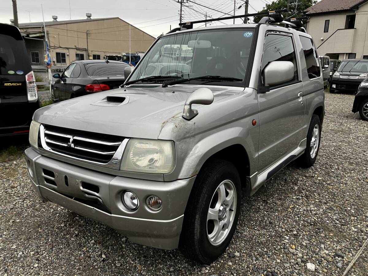 三菱パジェロミニ VR-S 4WD ターボ 車検令和9年2月 平成15年12月 レカロシート アルミホイール 純正アルミおまけ 点検有り拍卖