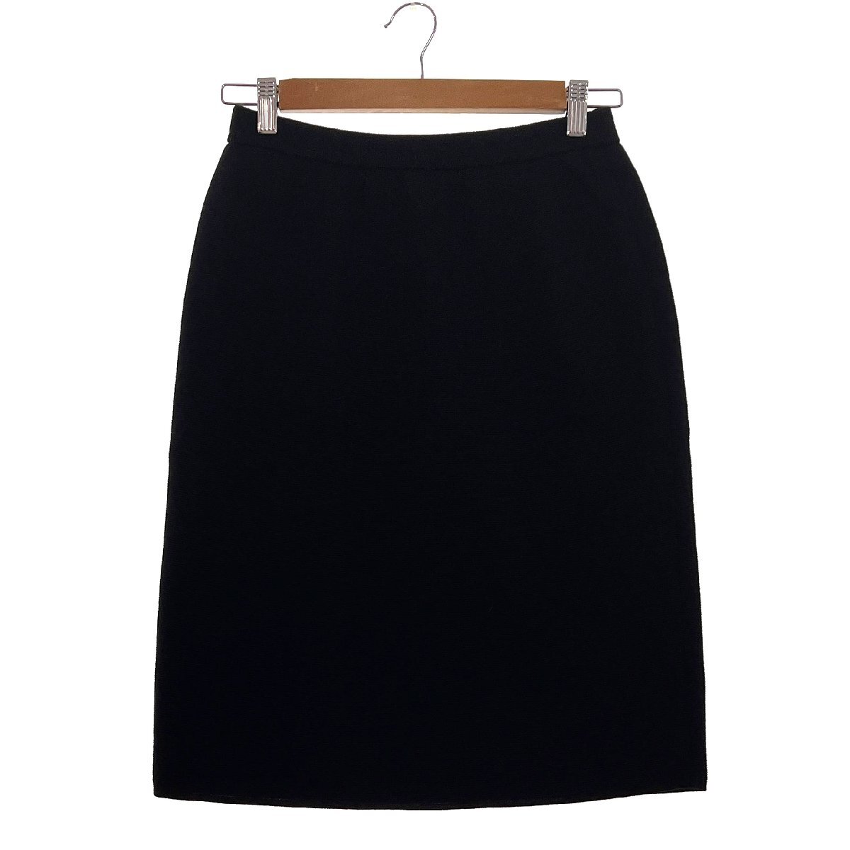★YVES SAINT LAURENT イヴサンローラン ウールニット タイトスカート サイズ11号 レディースWYS8A711 ブラック ヴィンテージ 1BB/95271拍卖