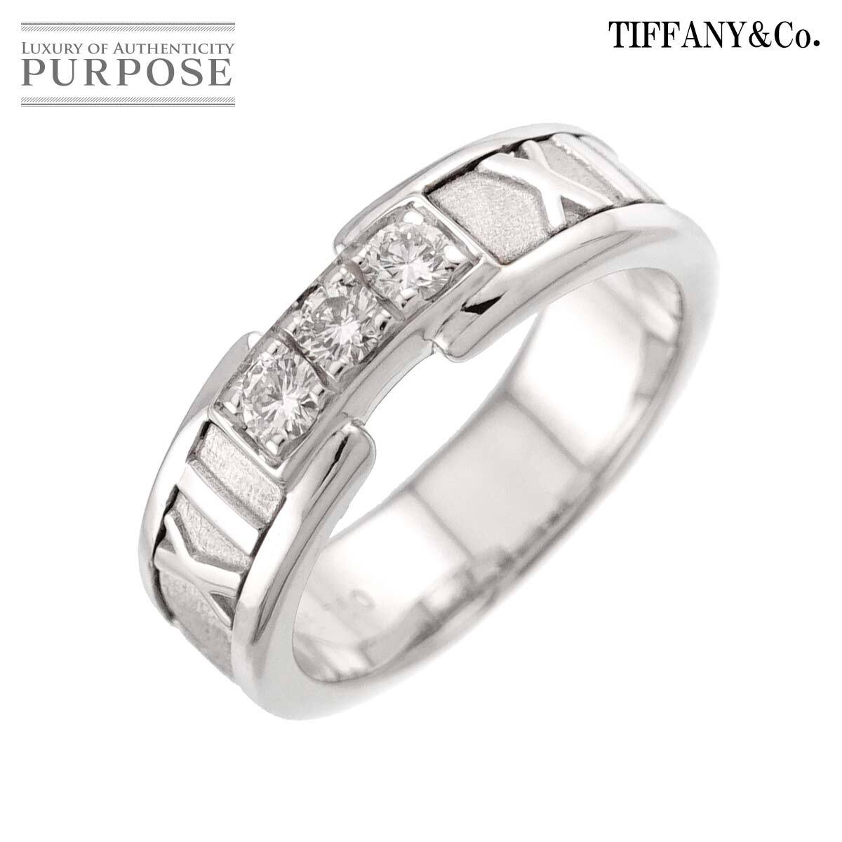 ティファニー TIFFANY&Co. アトラス 9号 リング ダイヤ K18 WG ホワイトゴールド 750 指輪 Atlas Diamond Ring 90319412拍卖