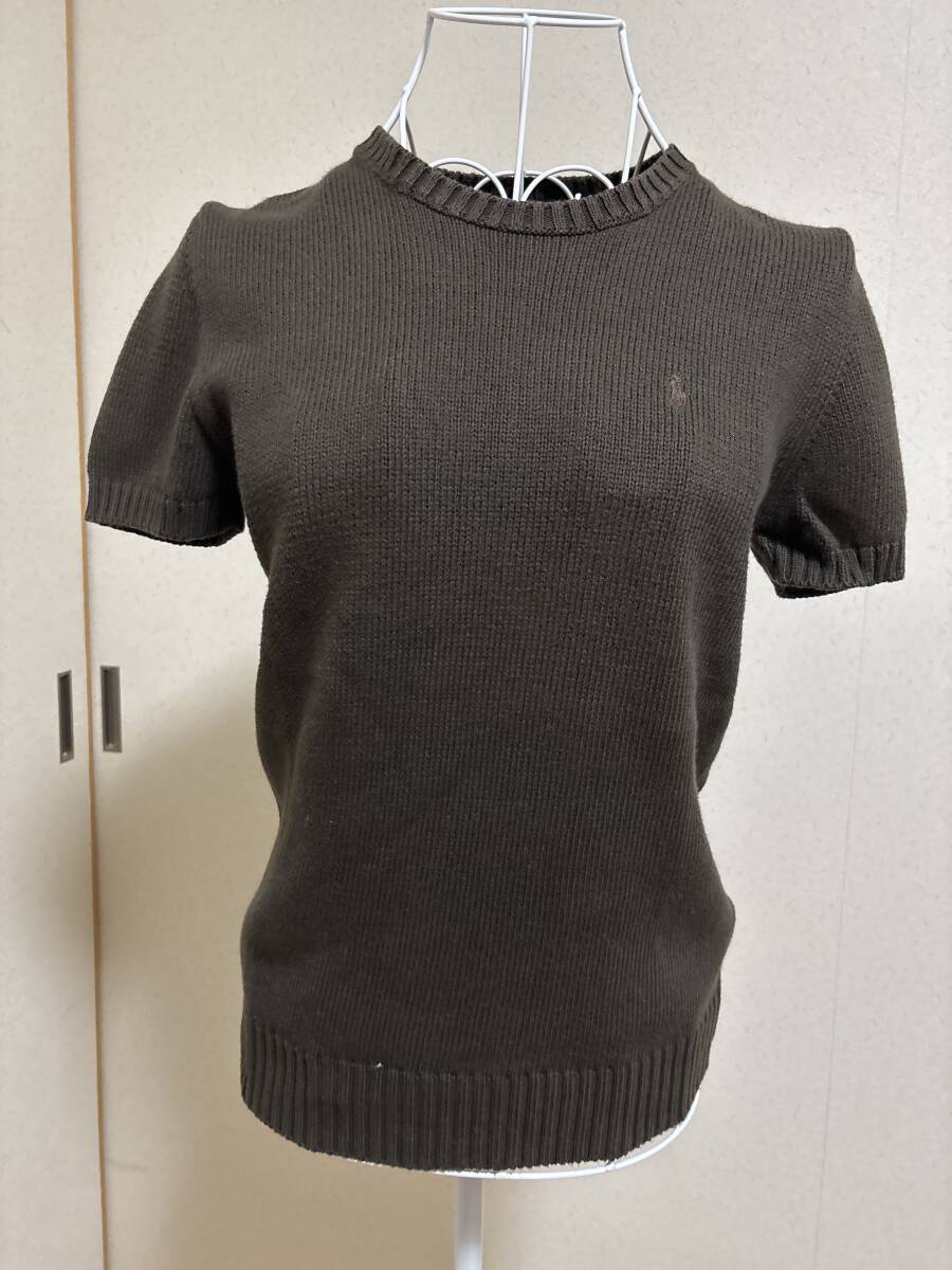 ラルフローレン レディース 半袖サマーセーターLサイズ 綿100%拍卖