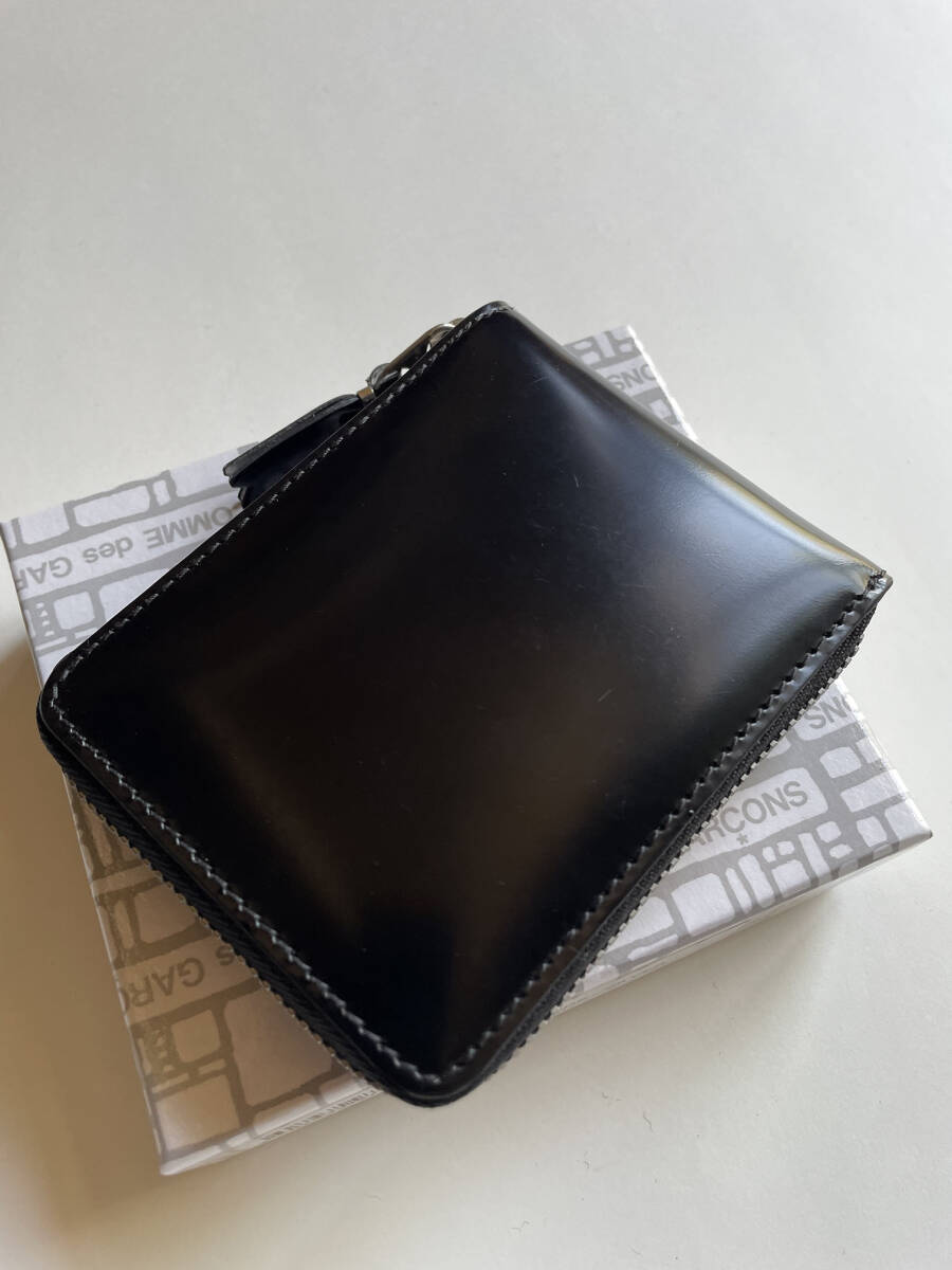 WALLET COMME des GARCONS コムデギャルソン 二つ折り財布 MILLOR INSIDE-SILVER SA7100MI(ブラック/シルバー)※送料無料拍卖