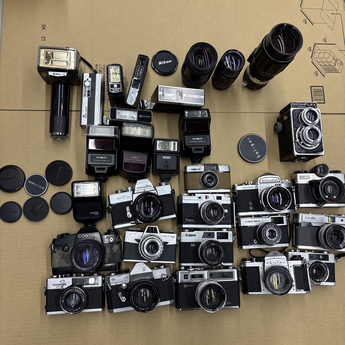【1円スタート】フィルムカメラ まとめ売り OLYMPUS Canon MINOLTA PENTAX 【動作未確認・ジャンク】拍卖