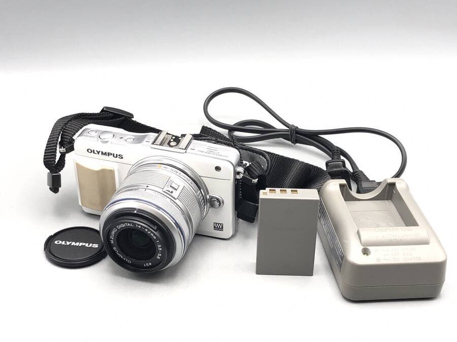 OLYMPUS PEN Mini E-PM2 M.ZUIKO DIGITAL 14-42mm 1:3.5-5.6 Ⅱ R MSC ミラーレス一眼レフカメラセット■一部保証品拍卖