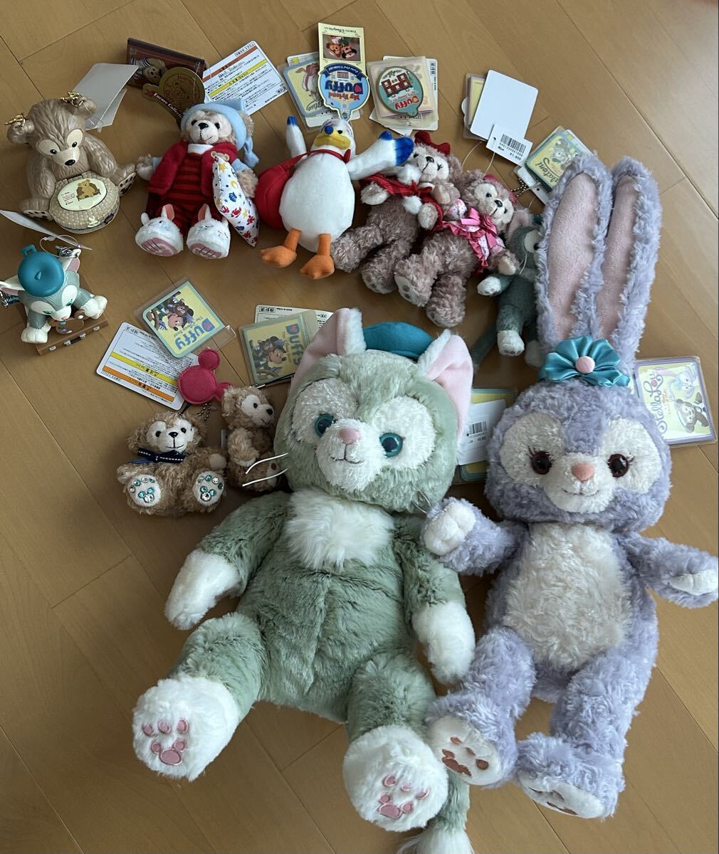 ◆◆◆Disney 全タグ付き ダッフィー ステラルー シェリーメイ ジェラトーニ フレンズ グッズぬいぐるみ ぬいば マスコット 希少含11点拍卖