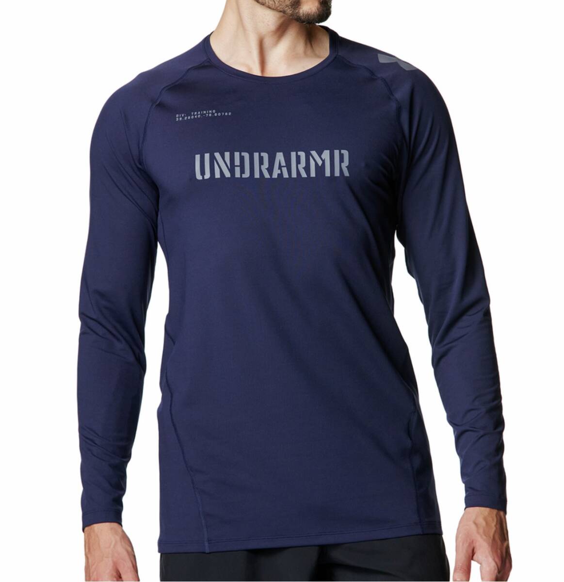 新品 アンダーアーマー 長袖 Tシャツ XL LL 2L 紺 ネイビー UNDER ARMOUR インナー シャツ 6007730 フィッティド ヒートギア 即決拍卖