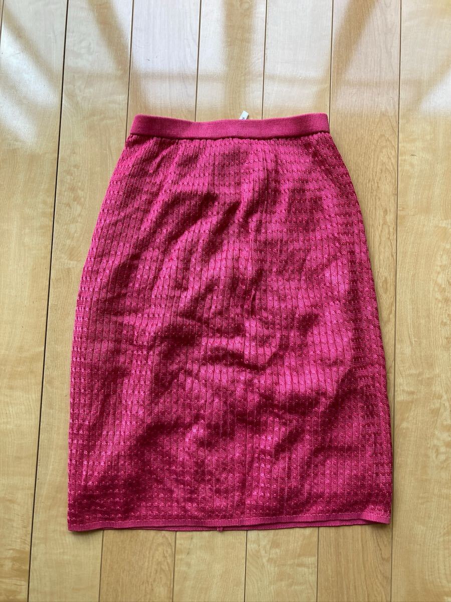 Yves Saint Laurent ニットスカート レディース 9号 ピンク 91010008拍卖
